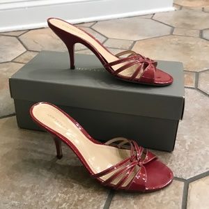 Ann Taylor Abbey Strippy HH Slide in Mandarin Pink